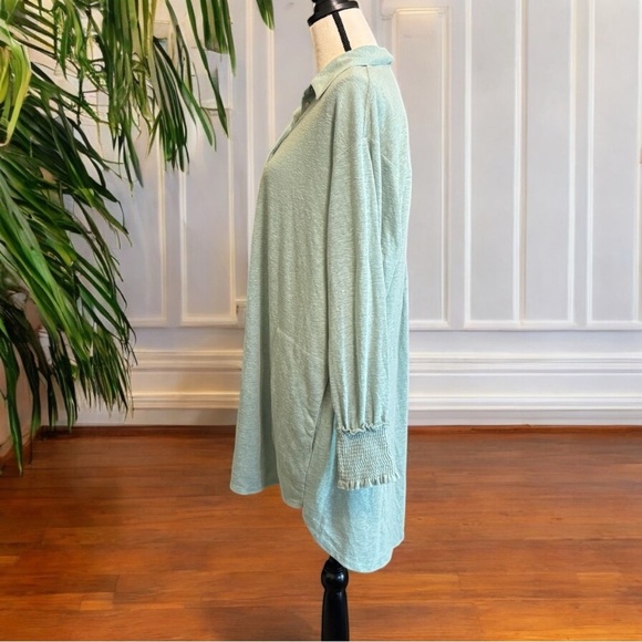 FP Beach Free People Oversized Button Down Tunic Shirt - Small - Picture 2 of 12